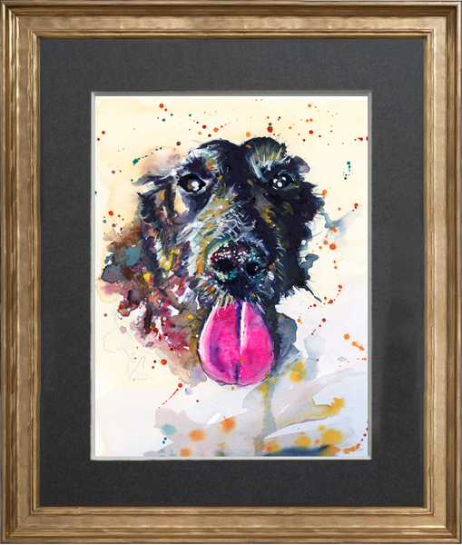 Black Dog Pink Tongue