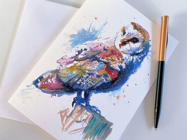 'Barn Owl' Greetings Cards - Pack of 4