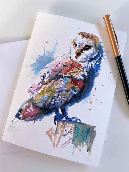 'Barn Owl' Greetings Cards - Pack of 4