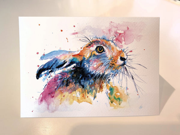 'Hare' Greetings Cards - Pack of 4