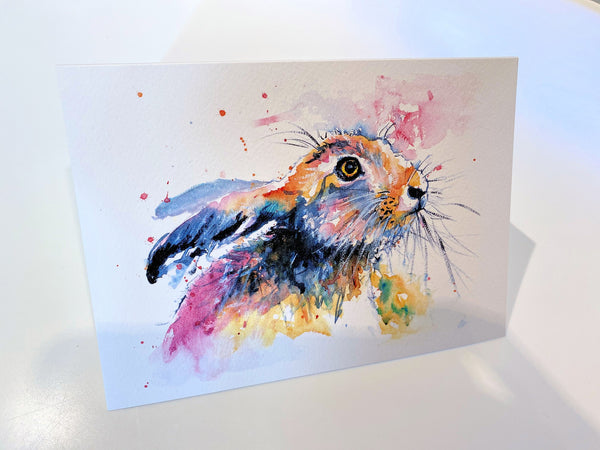 'Hare' Greetings Cards - Pack of 4