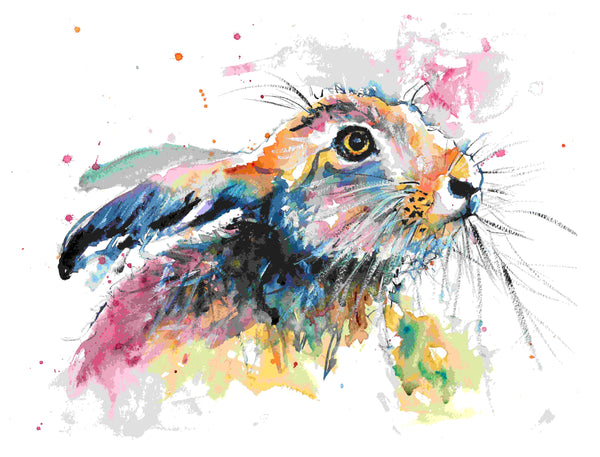 'Hare' Greetings Cards - Pack of 4