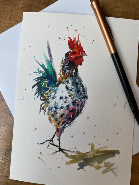 'Cockerel' Greetings Cards - Pack of 4