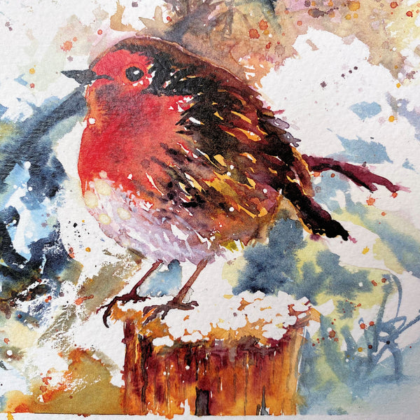 'Robin' Greetings Cards - Pack of 4