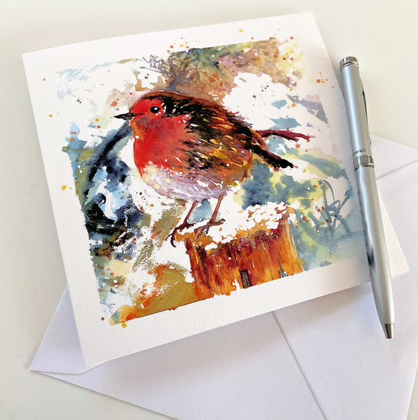 'Robin' Greetings Cards - Pack of 4