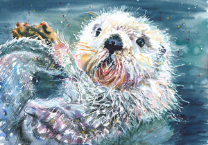 'Sea Otter' Greetings Cards - Pack of 4
