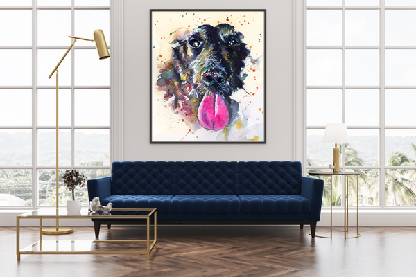 Black Dog Pink Tongue