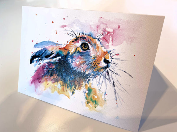 'Hare' Greetings Cards - Pack of 4